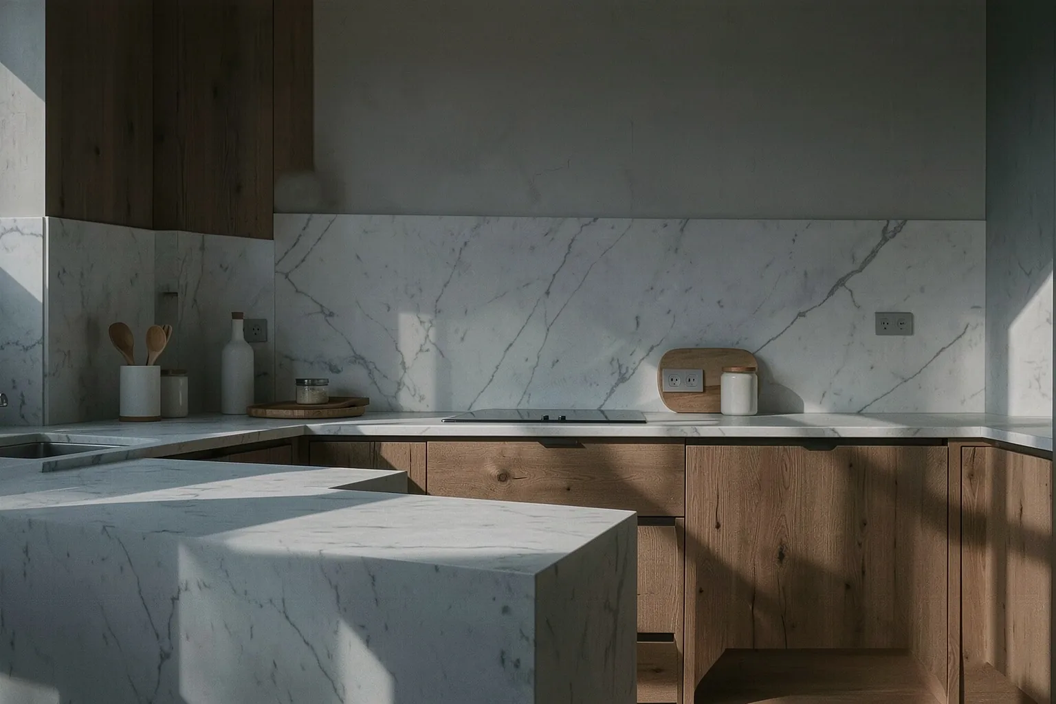 Minimalist architectural space for focus